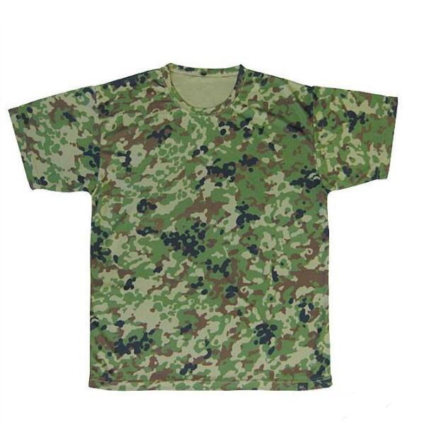 일본 군사 위장 티셔츠, 여름 빠른 건조 녹색 정글 남성 상의